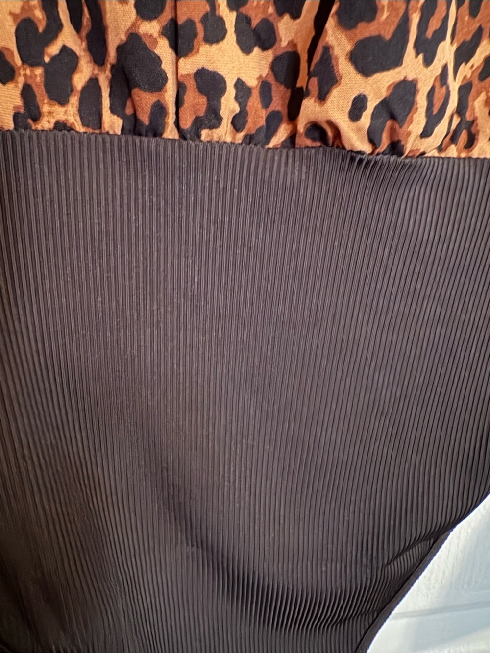 NWT Leopard Print Long Sleeve One-Piece Bodysuit - Brown/Black - Picture 6 of 8